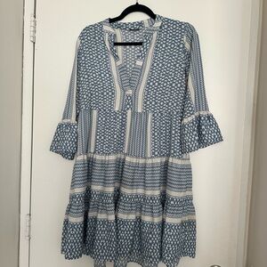 Pigalle Blue Patterned Women's Dress